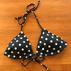 Victoria’s Secret Black Polka Dot Bikini Top